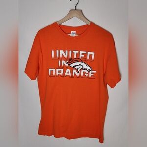 Denver Broncos United In Orange Mens Large T Shirt Short Sleeve GMC